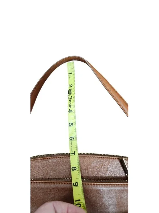 Divina Firenze Brown Genuine Leather Shoulder Bag Made In Italy Small Zip Purse - Picture 12 of 12